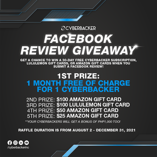 Facebook Review Giveaway!