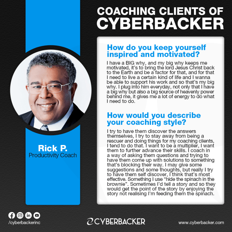 Coaching Client of Cyberbacker - Rick P.