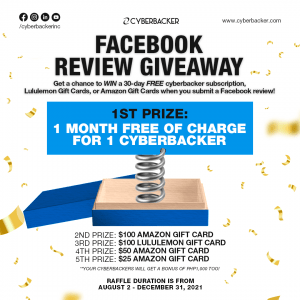 Cyberbacker Facebook Review Giveaway