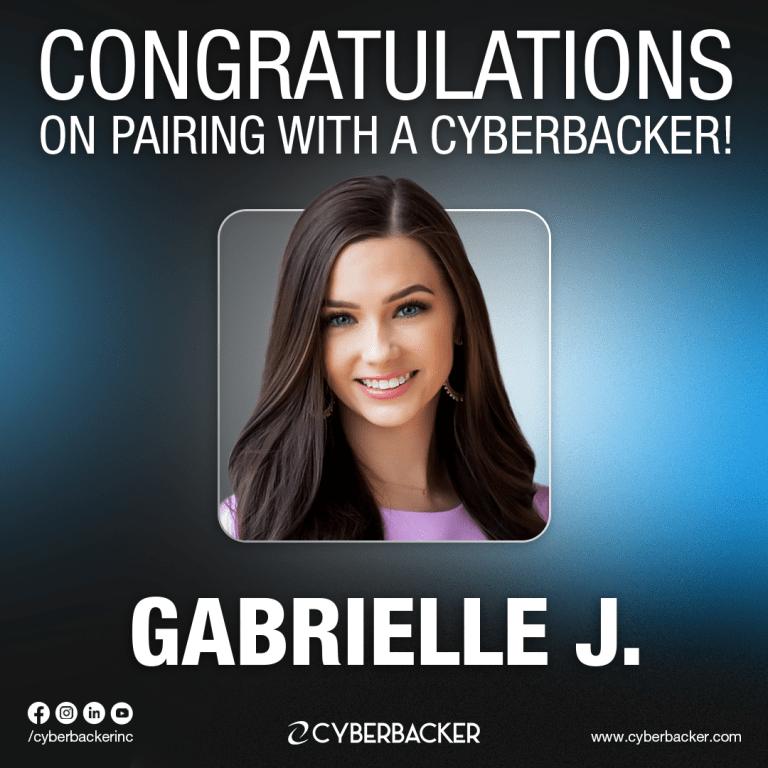 Congratulations On Pairing With A Cyberbacker Gabrielle J Cyberbacker 