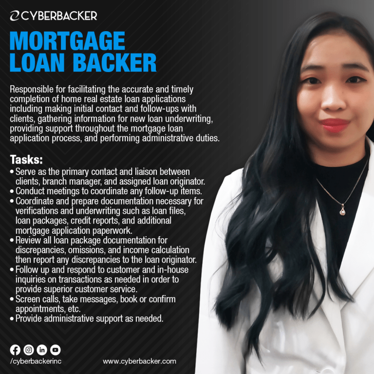 Cyberbacker Services - Mortgage Loan Backer