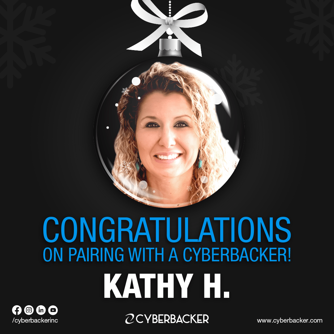 Congratulations On Pairing With A Cyberbacker Kathy H Cyberbacker 