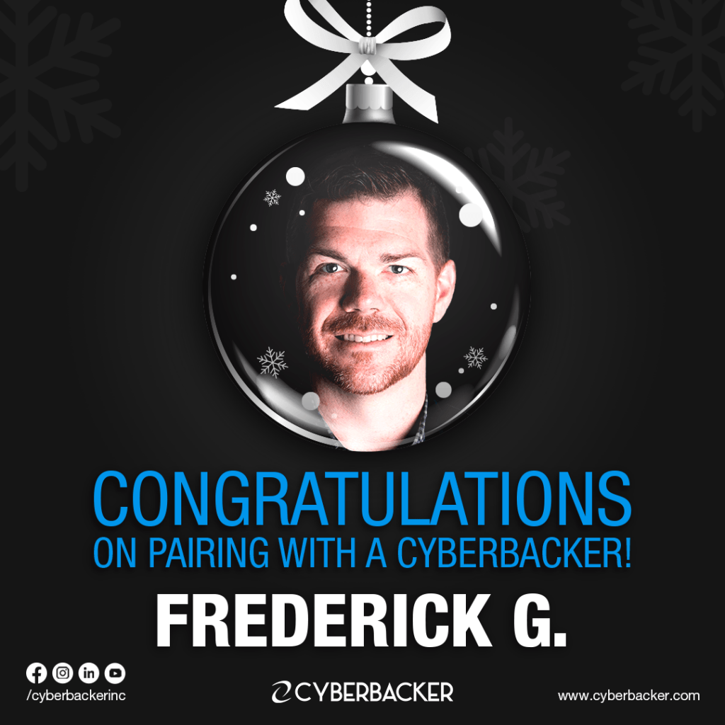 Congratulations Frederick On Pairing With A Cyberbacker Cyberbacker 5242