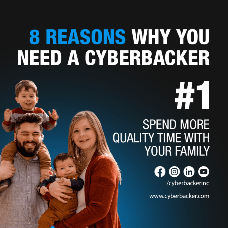 It is easier to make more time for your family when you outsource your tasks to a Cyberbacker!