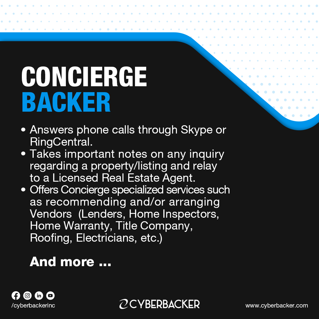 Cyberbacker Services - Concierge Backer- Virtual Assistant