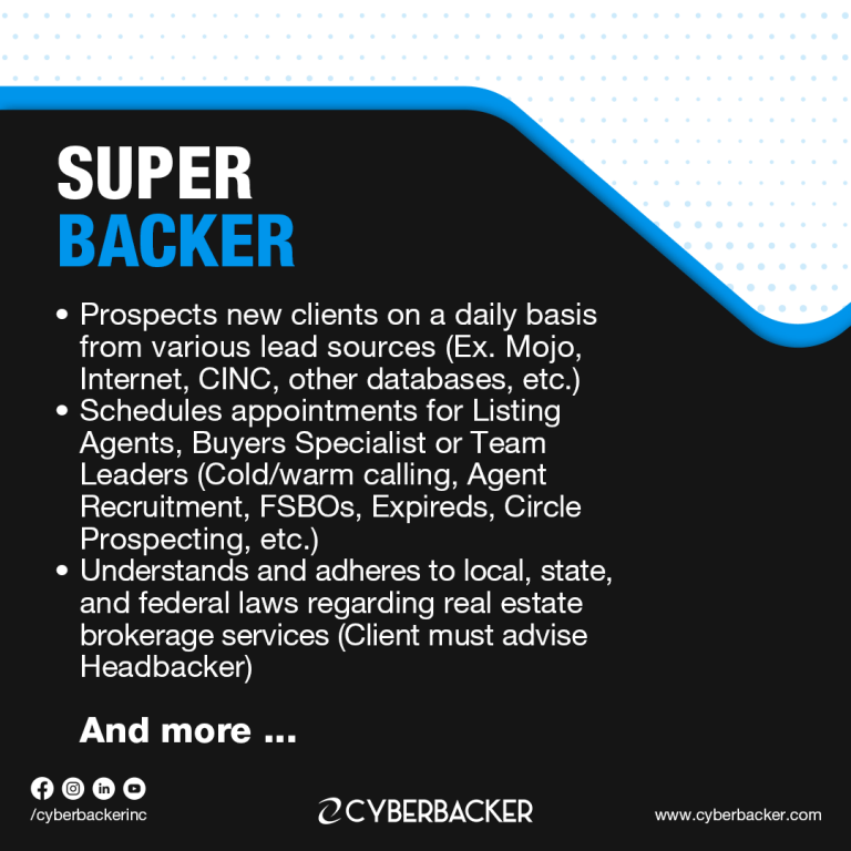 Cyberbacker Services - Super Backer - Virtual Assistant
