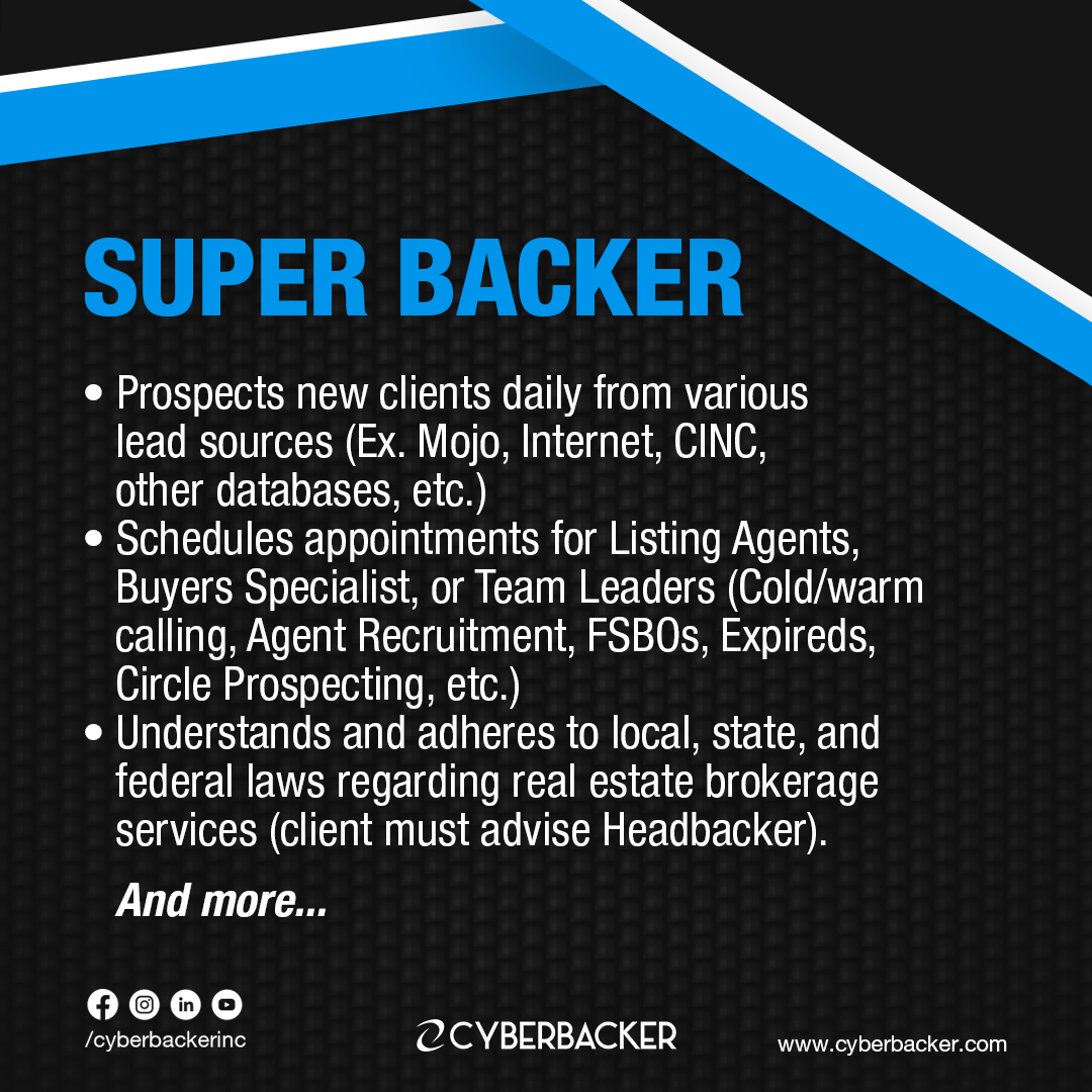 Cyberbacker Services - Super Backer - Virtual Assistant