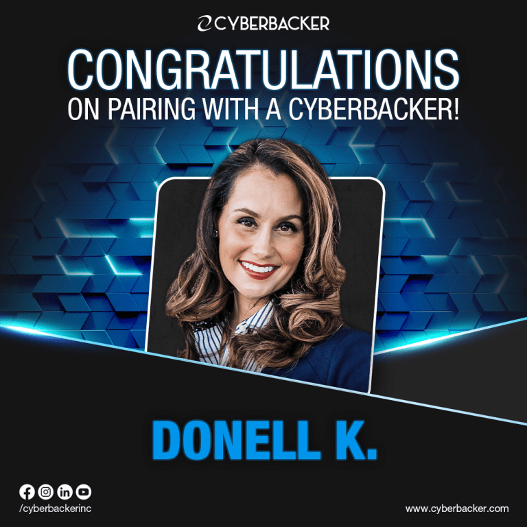Congratulations on pairing with a cyberbacker!