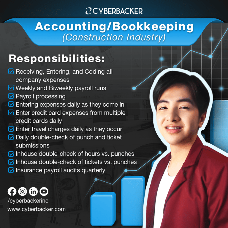 Cyberbacker Services - Accounting:Bookkeeping - Construction Industry
