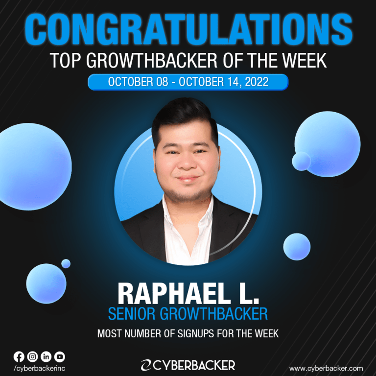 Top Growthbacker of the Week - Raphael L.
