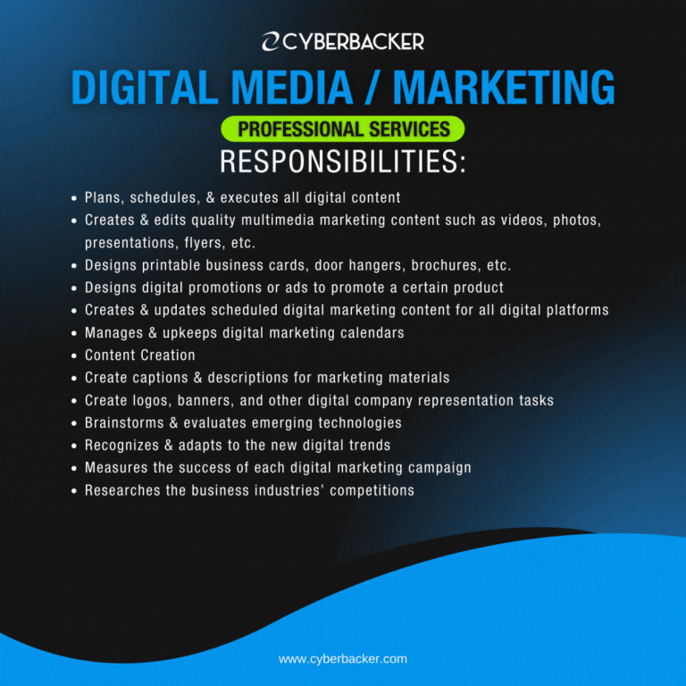 New Industries Poster - Cyberbacker - Virtual Assistant - Digital Media:Marketing