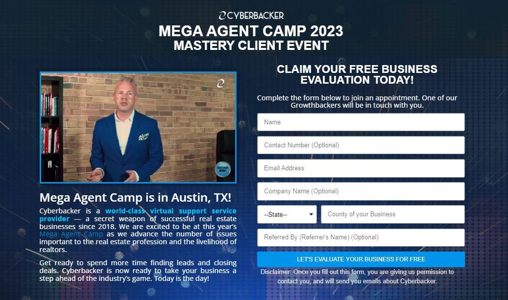 Mega Agent Camp 2023 Cyberbacker